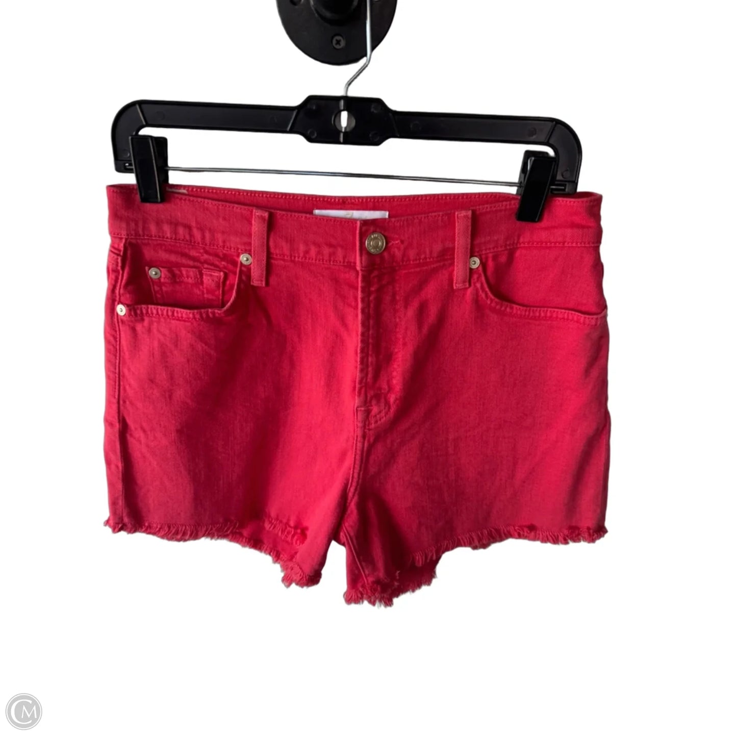 Shorts By 7 For All Mankind In Orange Denim, Size: 6