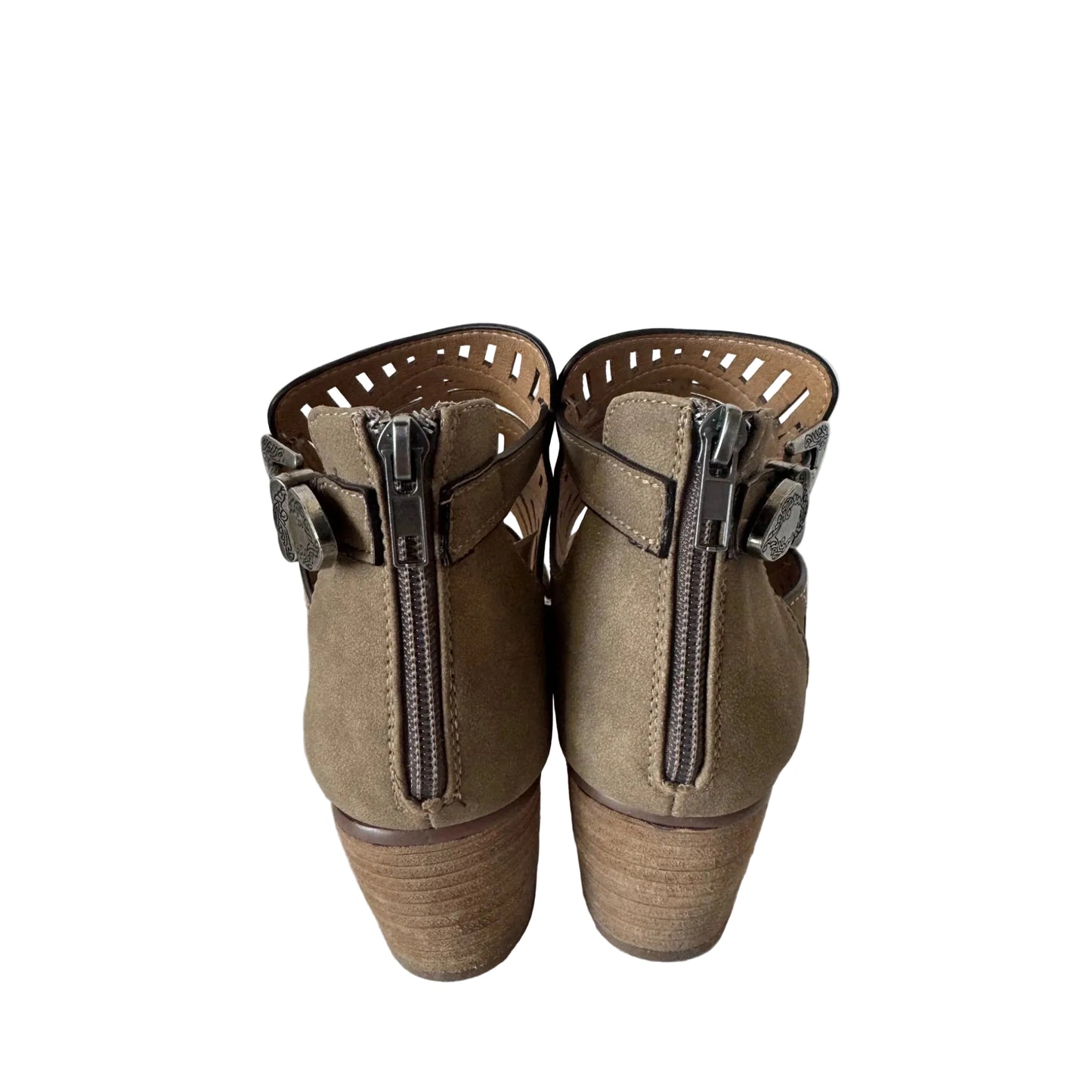 Shoes Heels Block By Very G In Tan, Size: 8.5