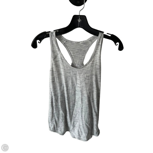 Athletic Tank Top By Lululemon In Grey & White, Size: S