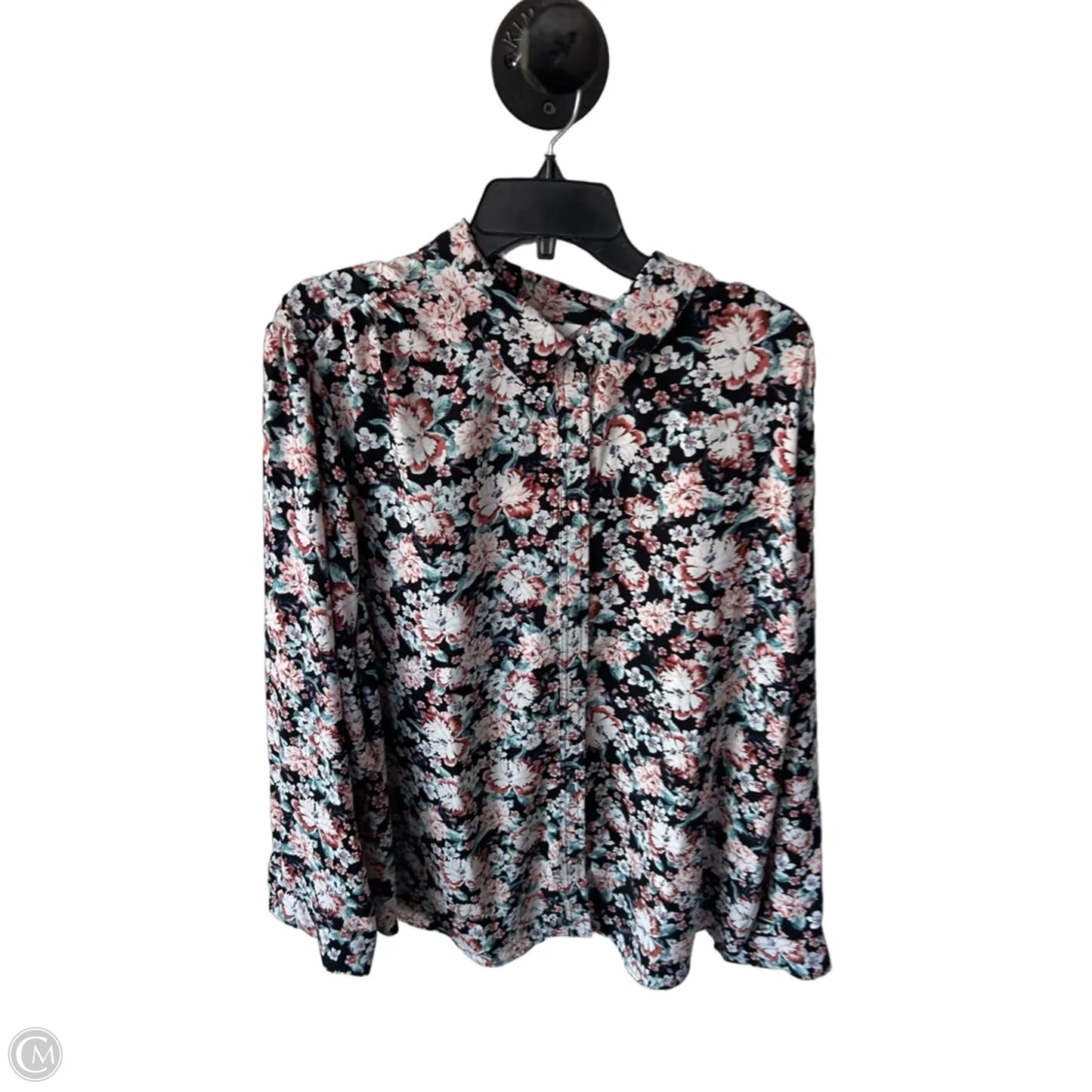 Top Long Sleeve By Lc Lauren Conrad In Black & Orange, Size: 3x