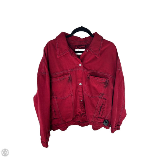 Jacket Denim By We The Free In Red Denim, Size: Xl