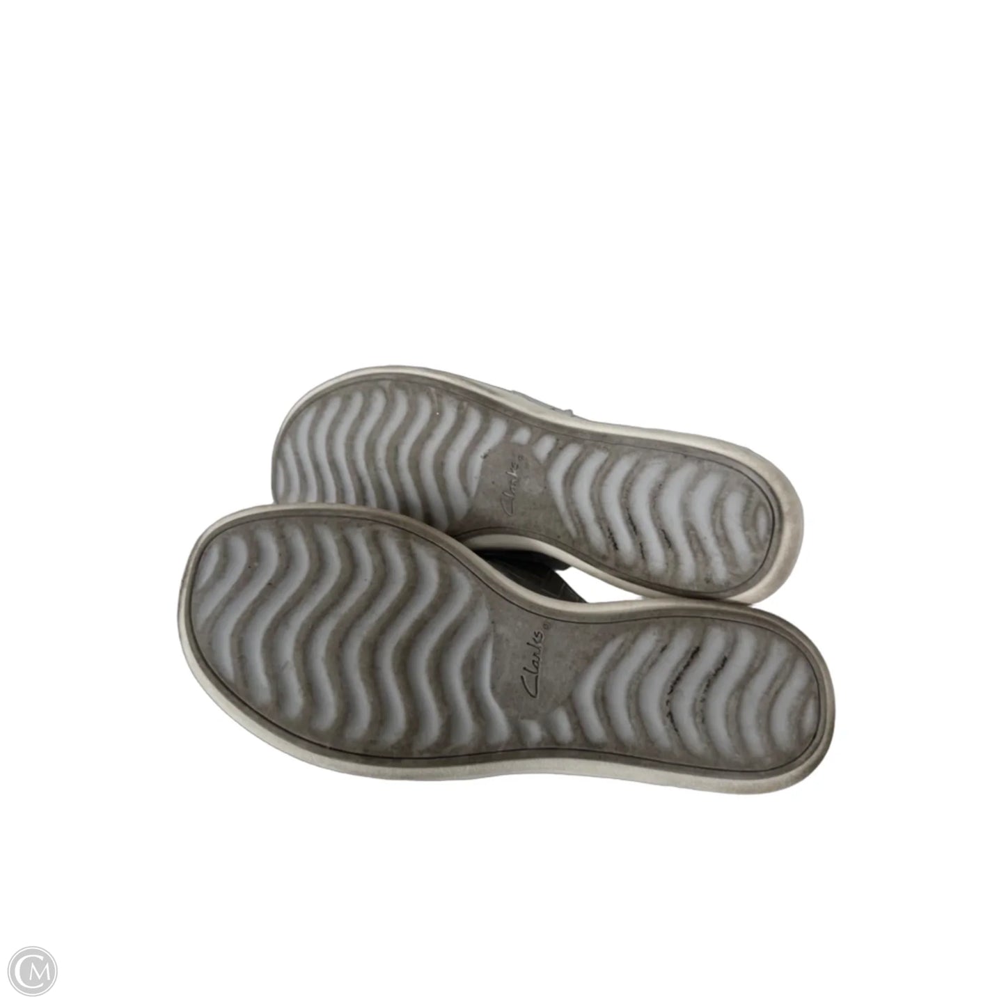Sandals Flats By Clarks In Silver, Size: 8.5