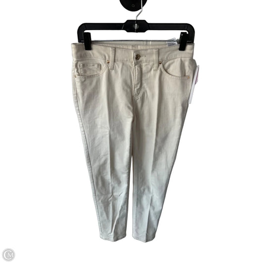 Jeans Straight By Chicos In Cream Denim, Size: 2