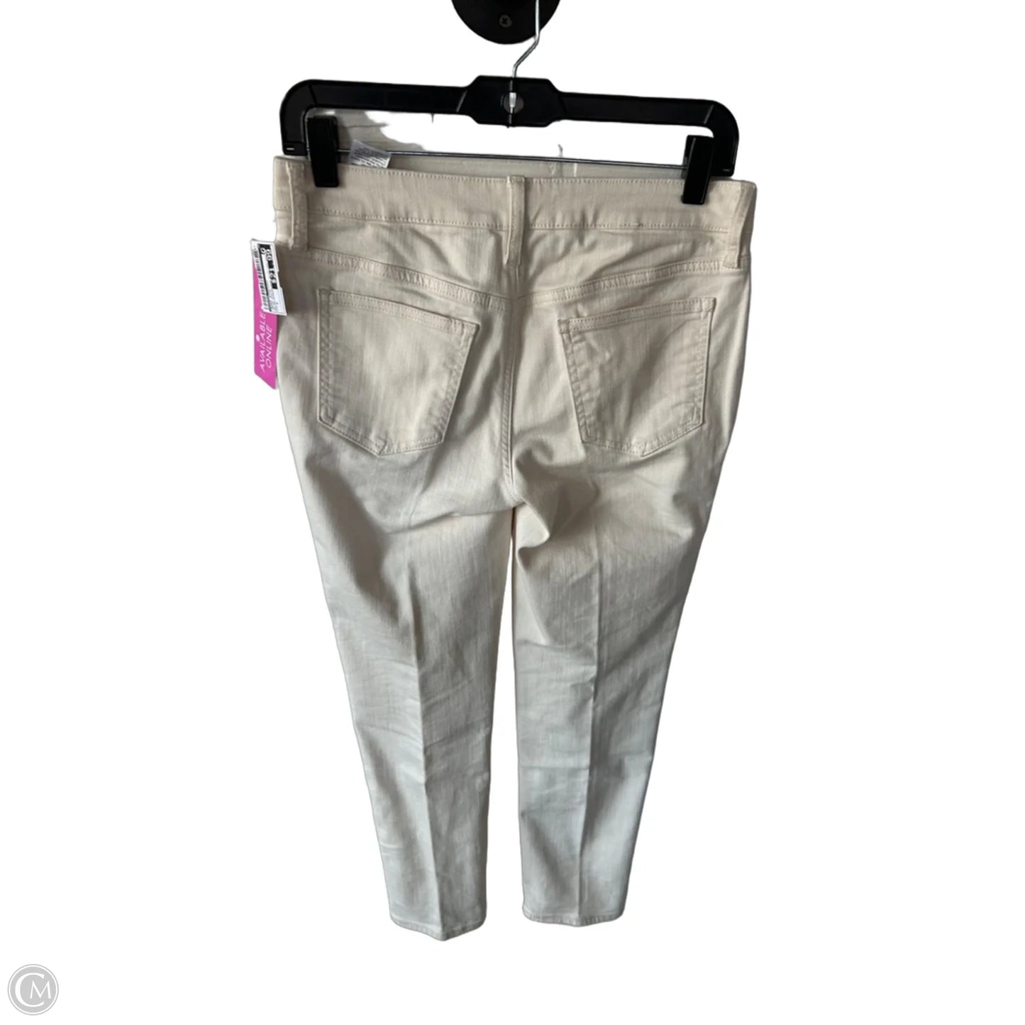 Jeans Straight By Chicos In Cream Denim, Size: 2