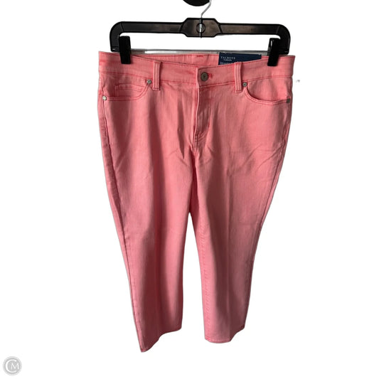 Jeans Straight By Talbots In Orange Denim, Size: 4