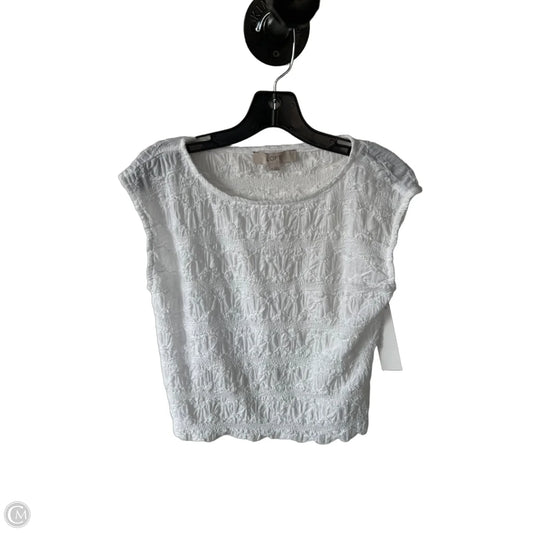 Top Sleeveless By Loft In White, Size: M