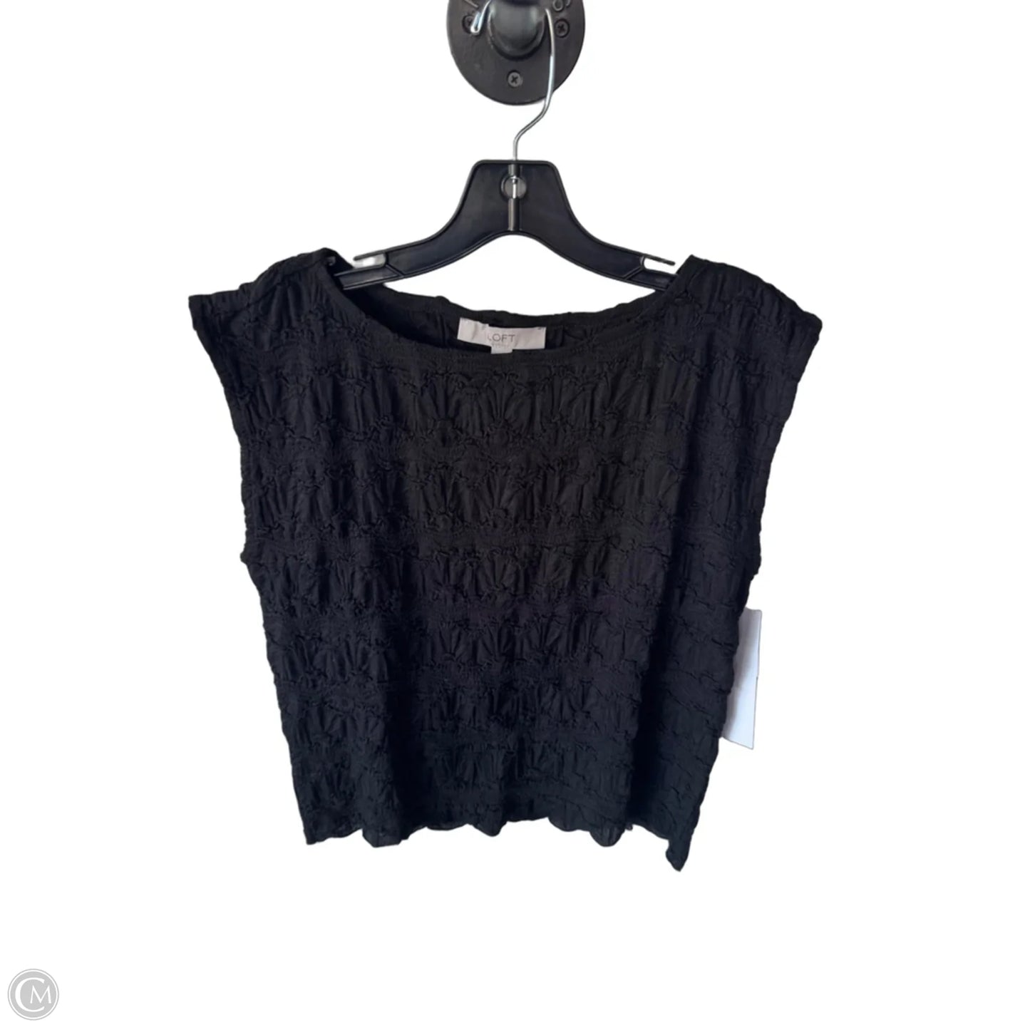 Top Sleeveless By Loft In Black, Size: M