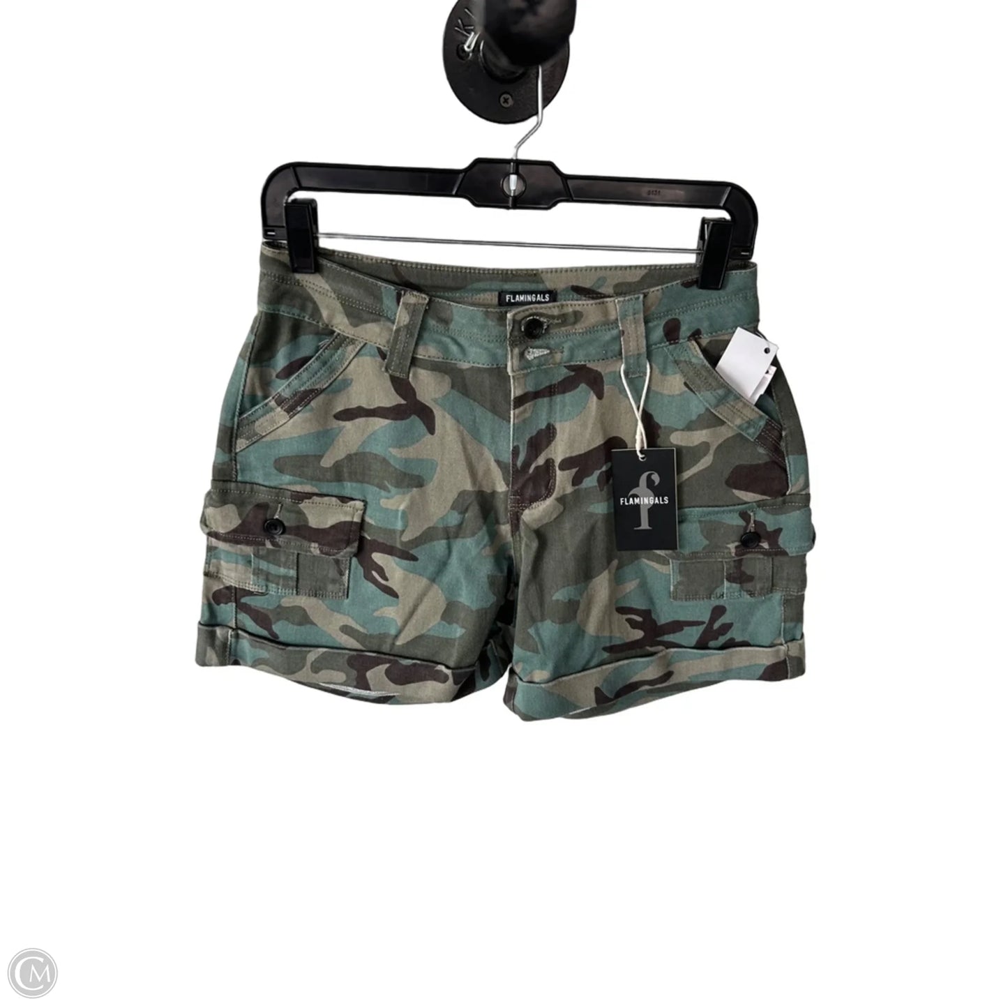 Shorts By Clothes Mentor In Green & Tan, Size: 8
