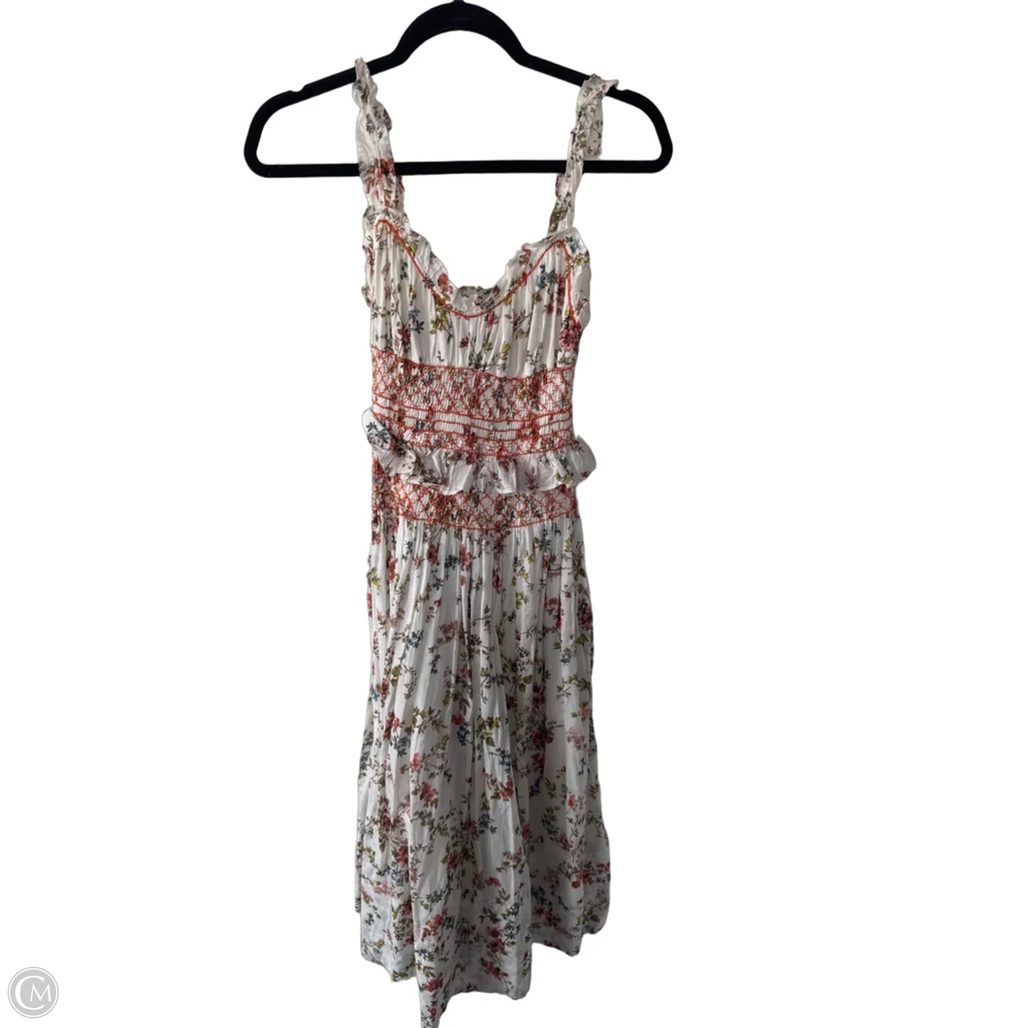 Dress Casual Midi By Pilcro In Orange & White, Size: Xxs