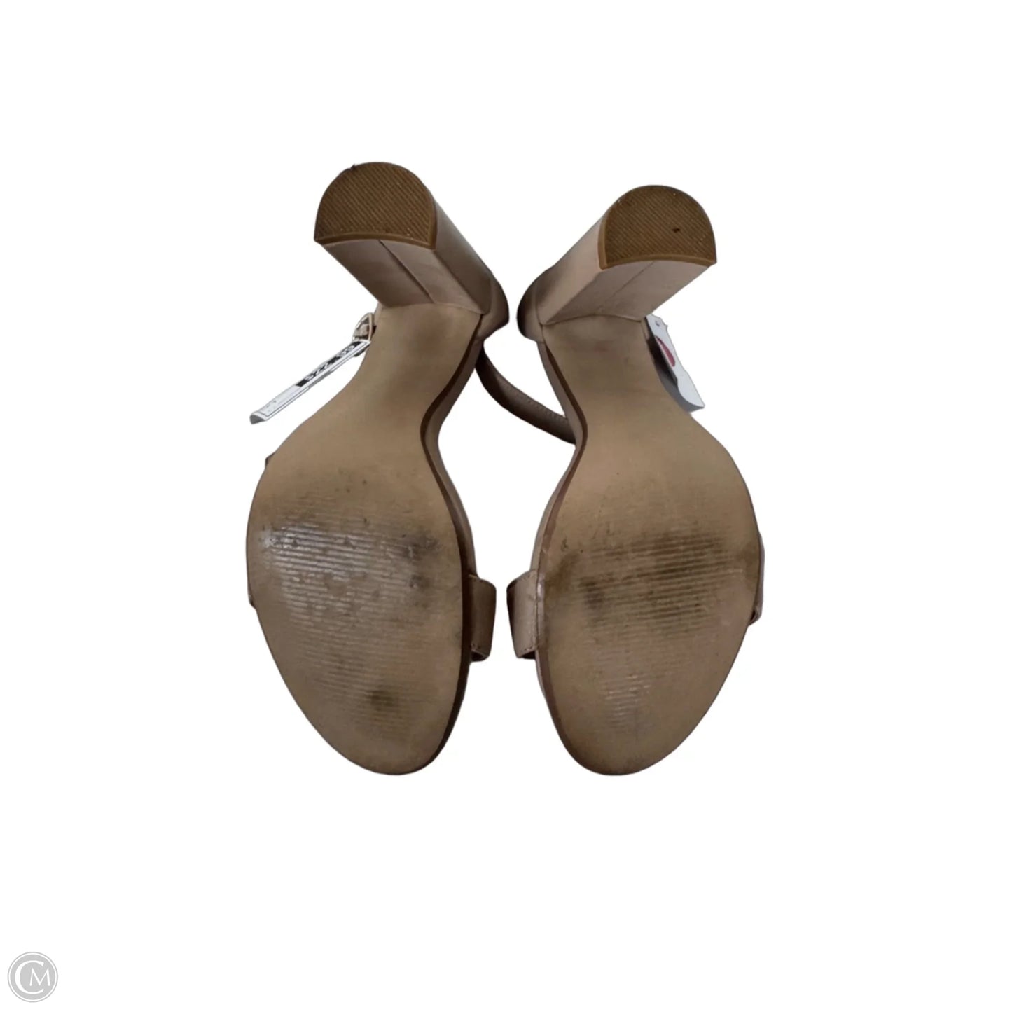 Sandals Heels Block By Steve Madden In Tan, Size: 7