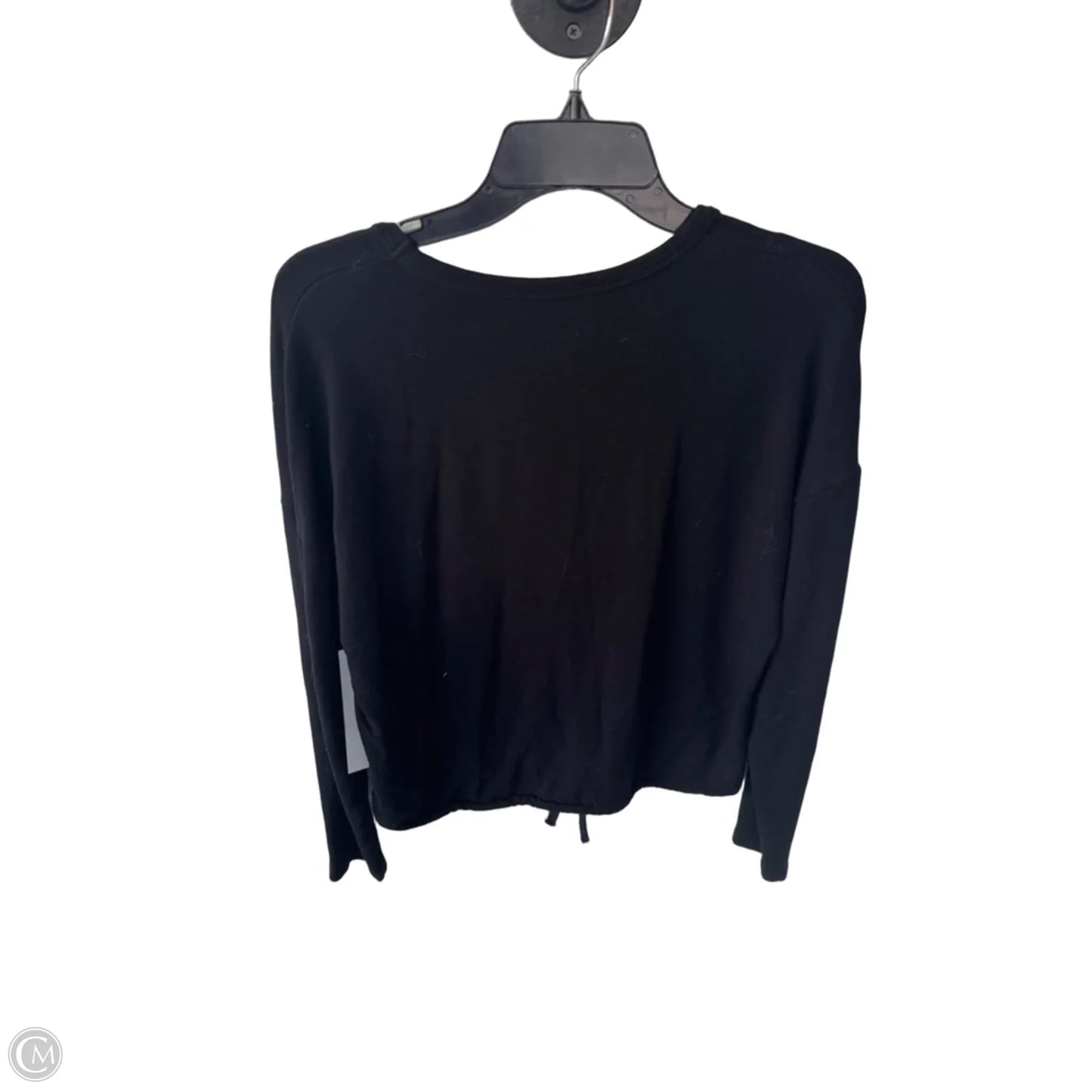 Top Long Sleeve By Majestic Filatures In Black, Size: S
