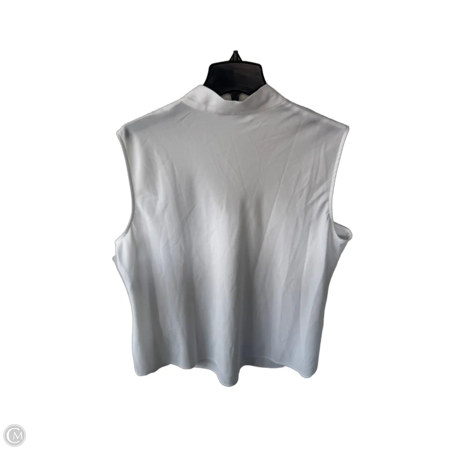 Top Sleeveless By Kasper In White, Size: 2x