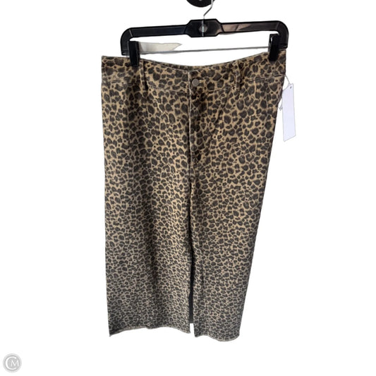 Jeans Wide Leg By Clothes Mentor In Black & Tan, Size: 12