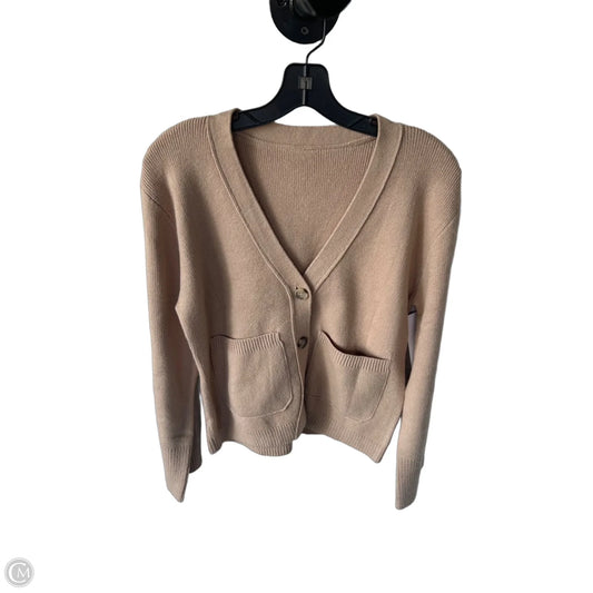 Sweater Cardigan By Clothes Mentor In Tan, Size: S