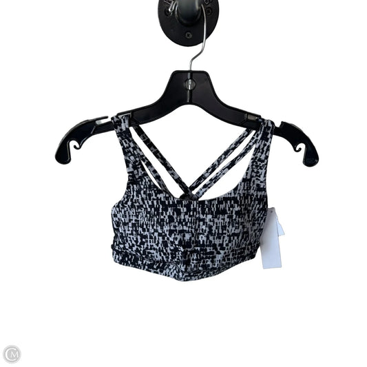 Athletic Bra By Lululemon In Black & Grey, Size: S