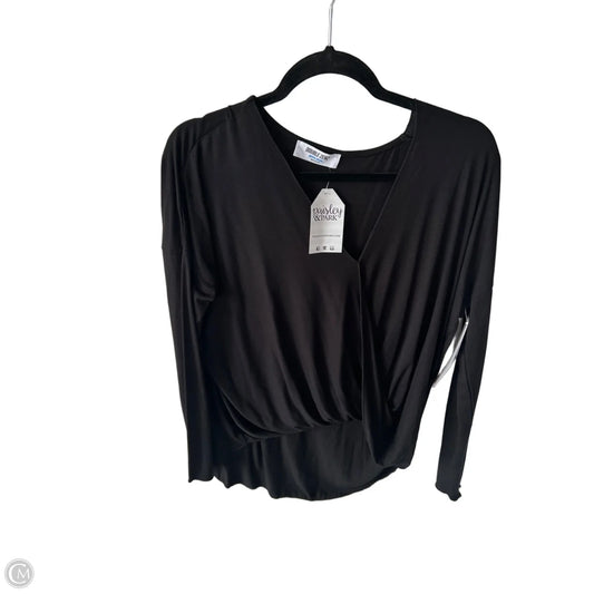 Top Long Sleeve By Double Zero In Black, Size: M