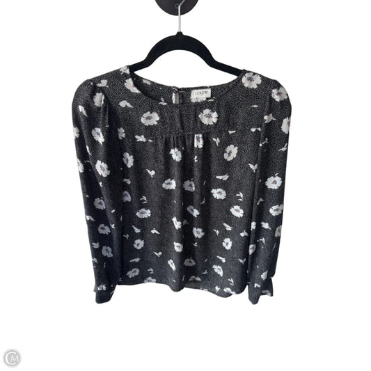 Top Long Sleeve By J. Crew In Black & White, Size: Xs
