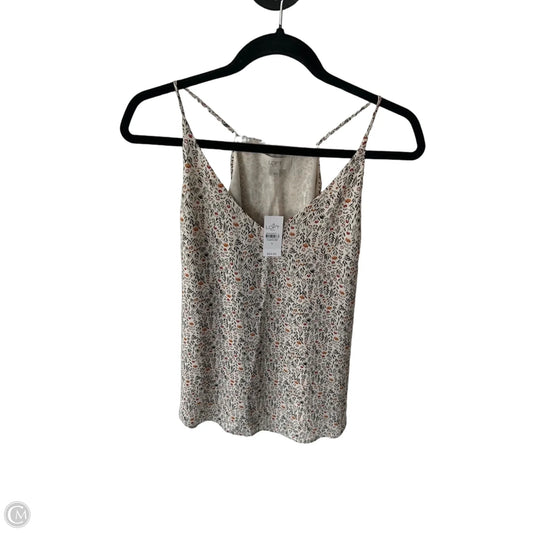 Top Sleeveless By Loft In Cream & Green, Size: S
