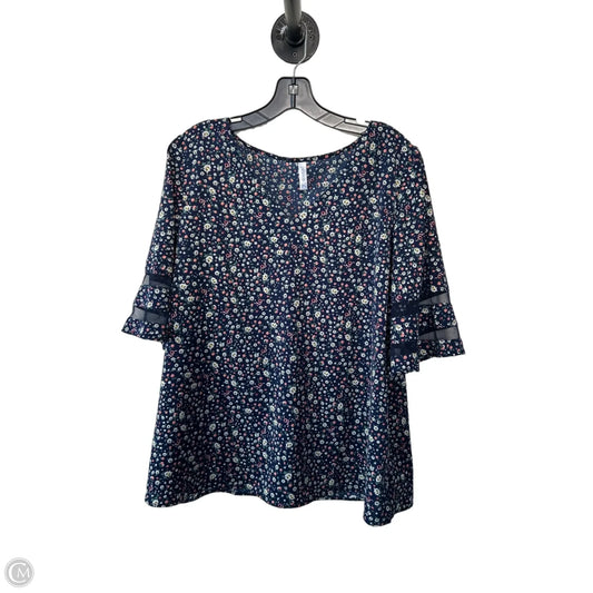 Top Short Sleeve By Clothes Mentor In Blue, Size: Xl