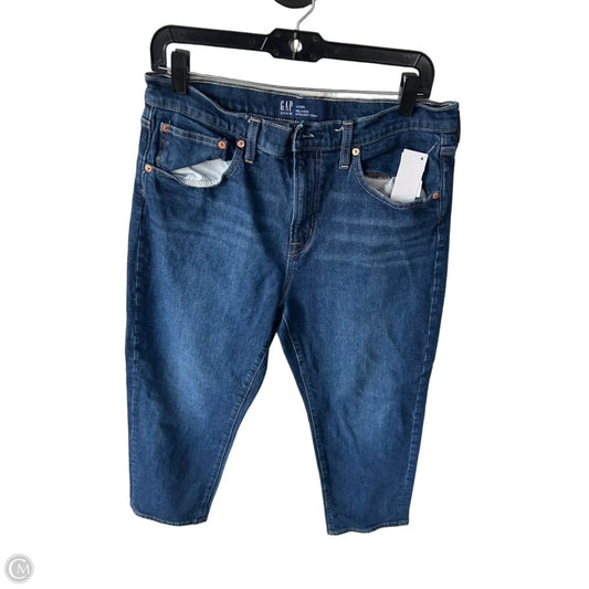 Jeans Straight By Gap In Blue Denim, Size: 10