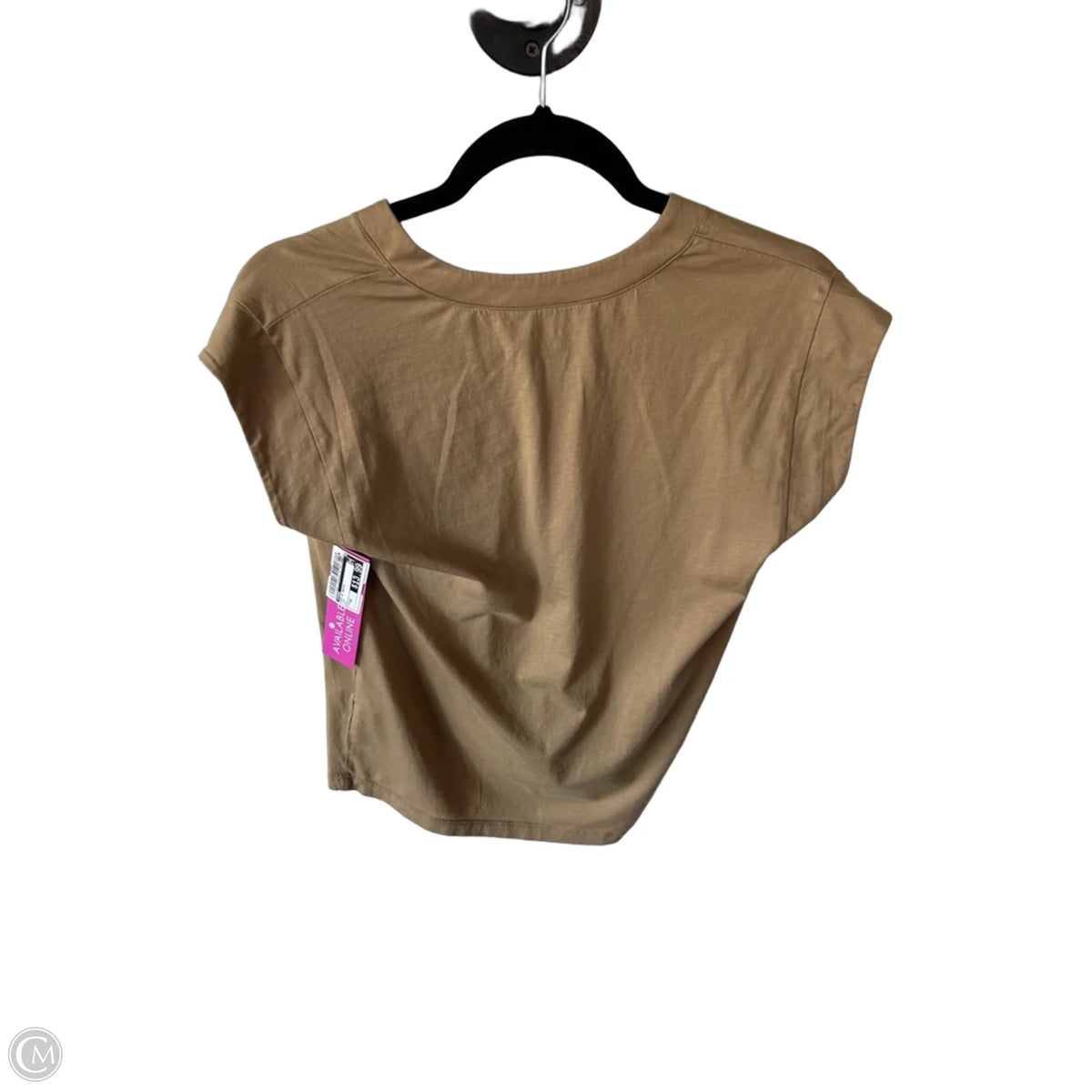 Top Short Sleeve Basic By Frame In Tan, Size: Xs