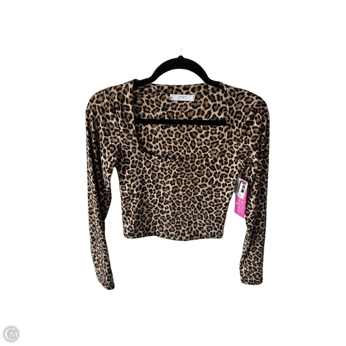 Top Long Sleeve By Gaze In Black & Brown, Size: M