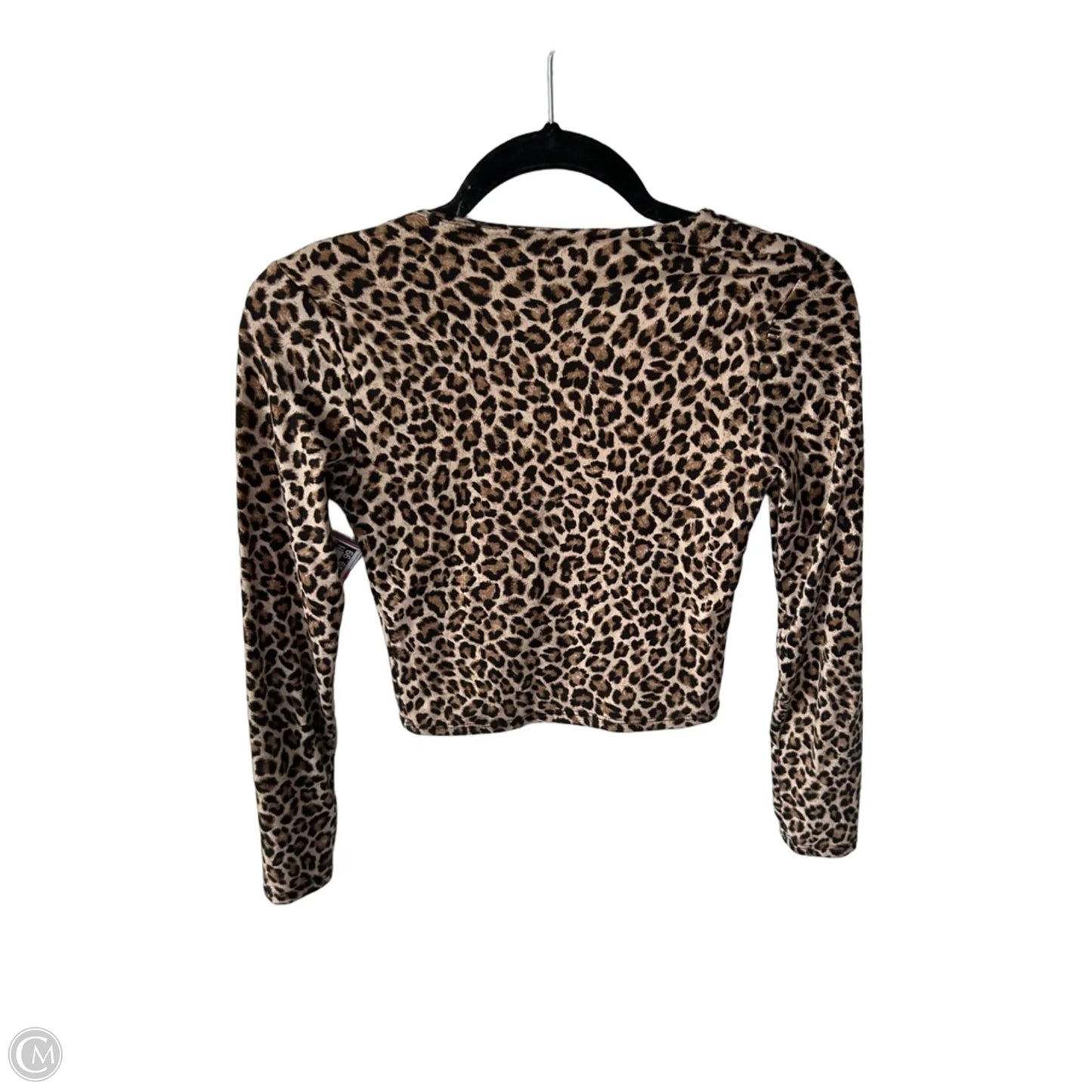 Top Long Sleeve By Gaze In Black & Brown, Size: M
