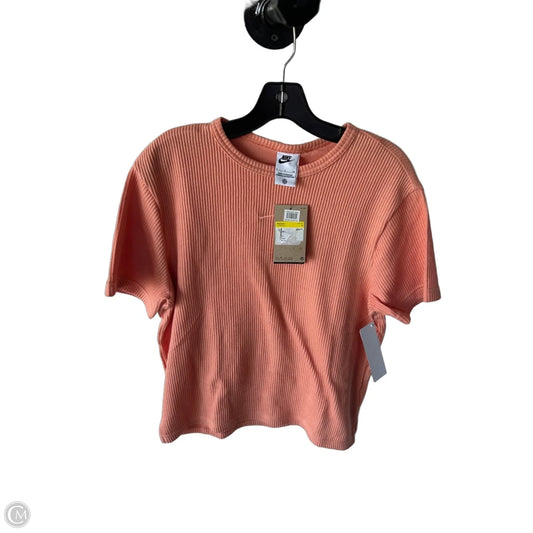 Athletic Top Short Sleeve By Nike Apparel In Orange, Size: S