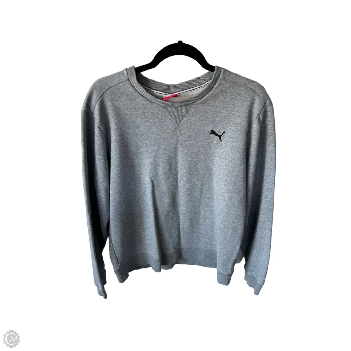 Sweatshirt Crewneck By Puma In Grey, Size: L