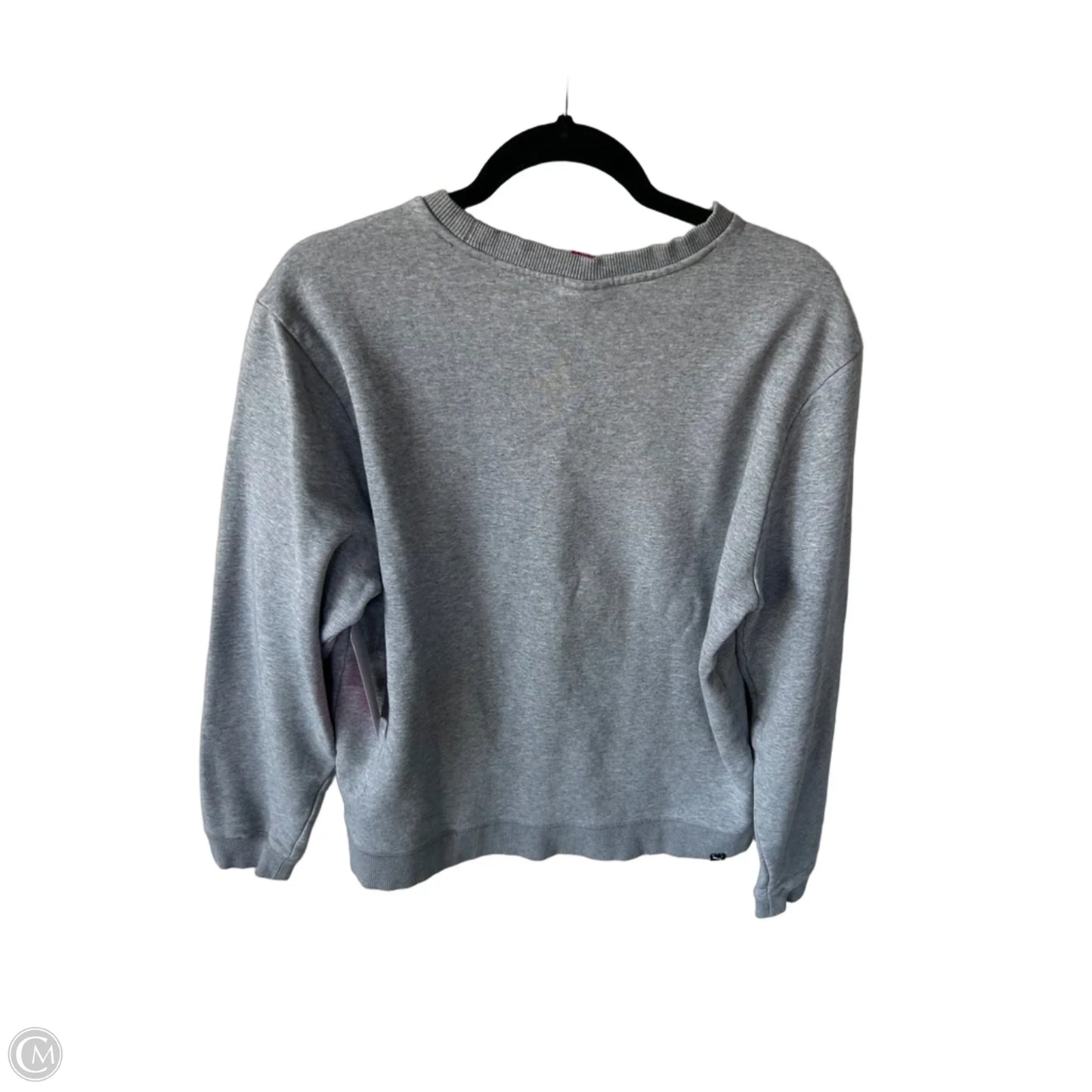 Sweatshirt Crewneck By Puma In Grey, Size: L