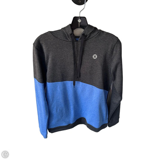 Sweatshirt Hoodie By Hurley In Black & Blue, Size: S