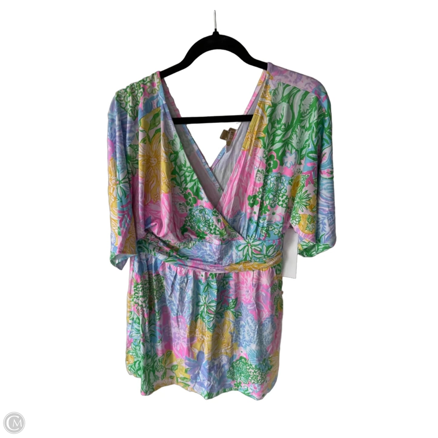 Dress Designer By Lilly Pulitzer In Green & Pink, Size: L