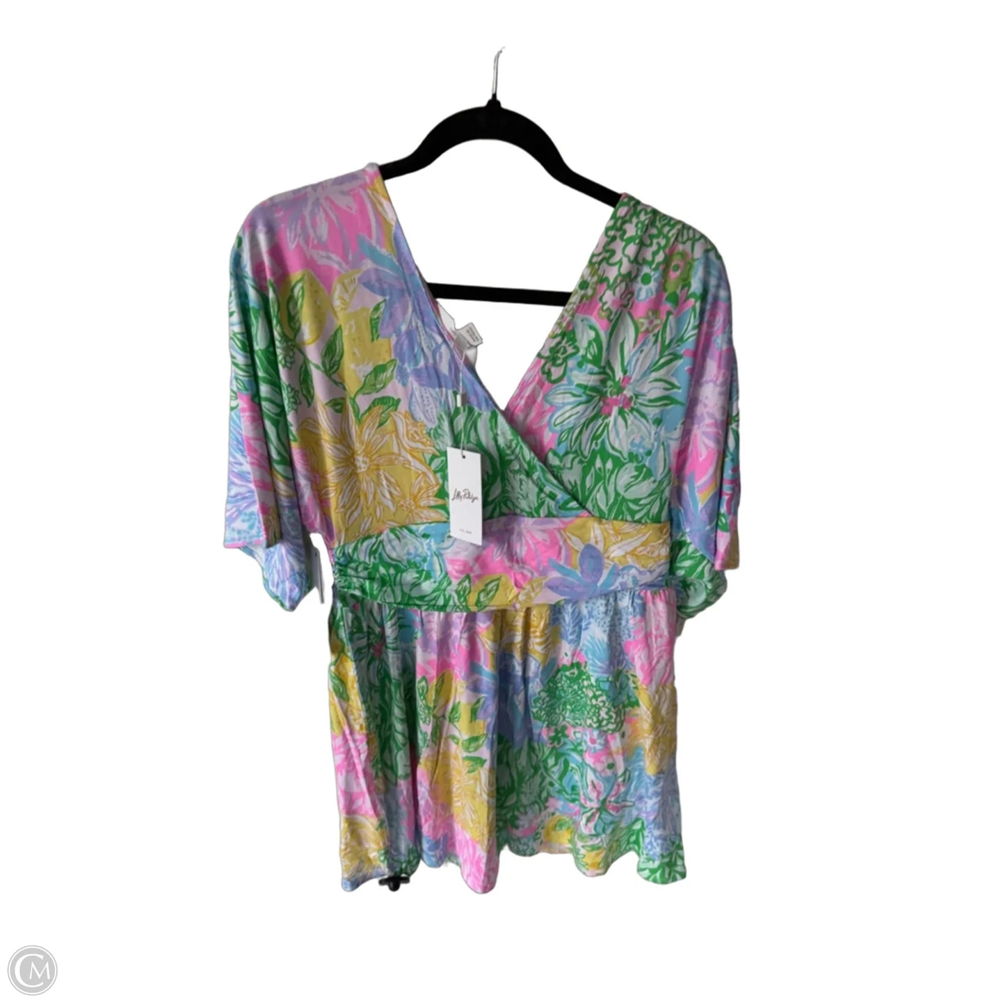 Dress Designer By Lilly Pulitzer In Green & Pink, Size: L