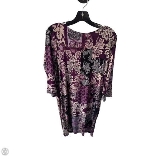Dress Work By Chicos In Cream & Purple, Size: M