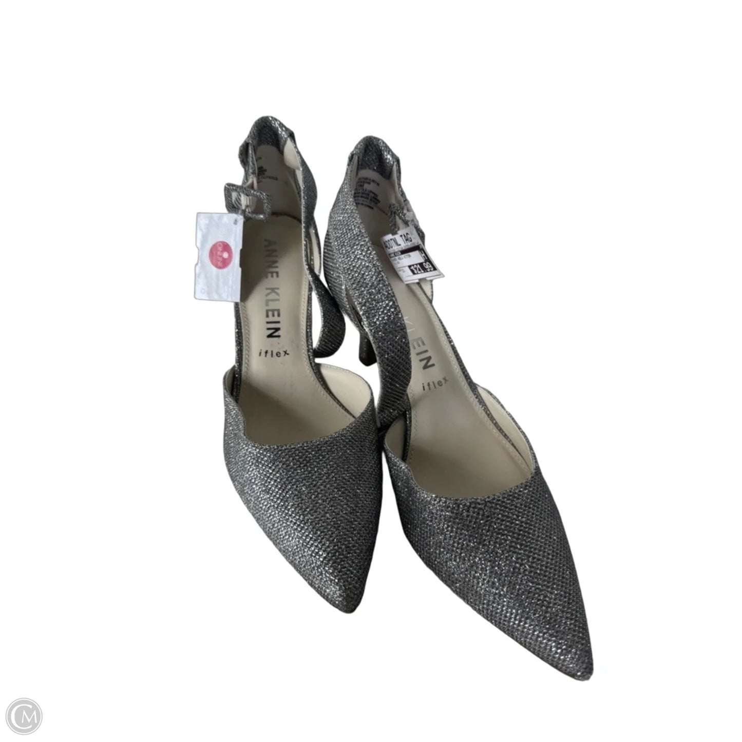Shoes Heels Kitten By Anne Klein In Silver, Size: 11