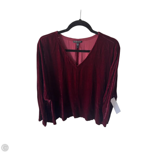 Top Long Sleeve By Eileen Fisher In Red, Size: L