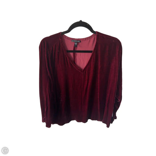 Top Long Sleeve By Eileen Fisher In Red, Size: L