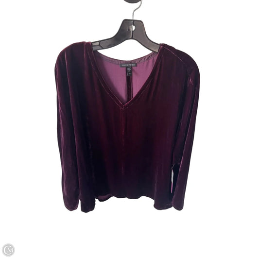 Top Long Sleeve By Eileen Fisher In Purple, Size: L