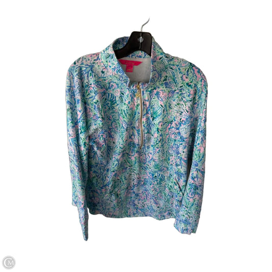 Sweatshirt Designer By Lilly Pulitzer In Blue & Green, Size: L