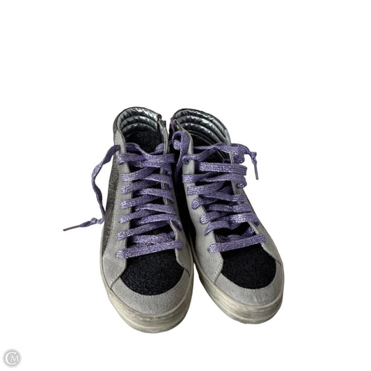 Shoes Sneakers By P448 In Black & Silver, Size: 8