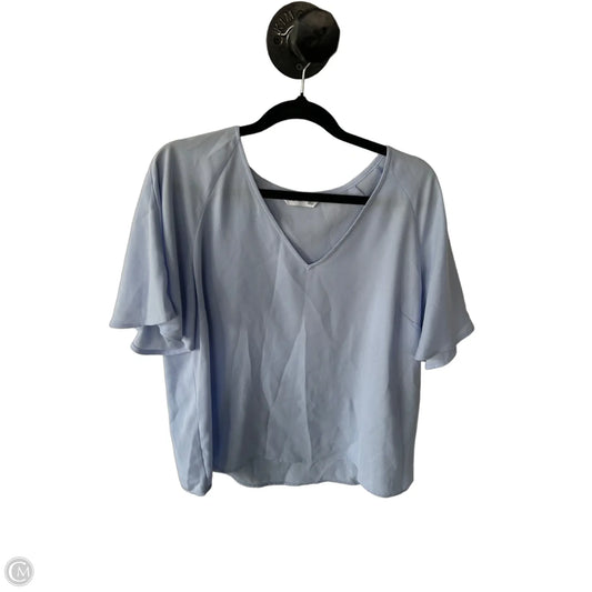 Top Short Sleeve By Nine West In Blue, Size: L