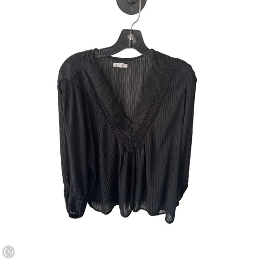 Top Long Sleeve By Maurices In Black, Size: L