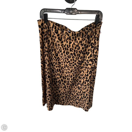 Skirt Midi By Nine West Apparel In Black & Tan, Size: 16