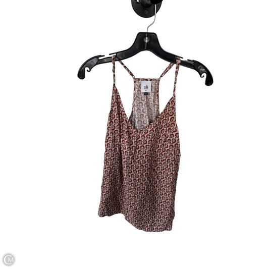 Top Sleeveless By Cabi In Cream & Red, Size: M