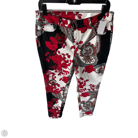 Jeans Jeggings By Chicos In Black & Red, Size: 8