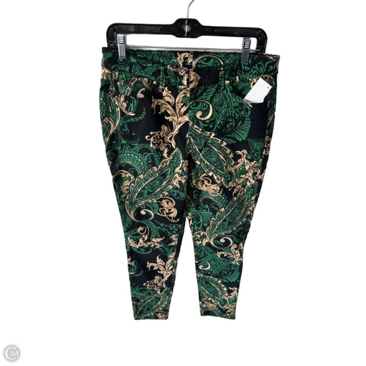 Jeans Jeggings By Chicos In Black & Green, Size: 8