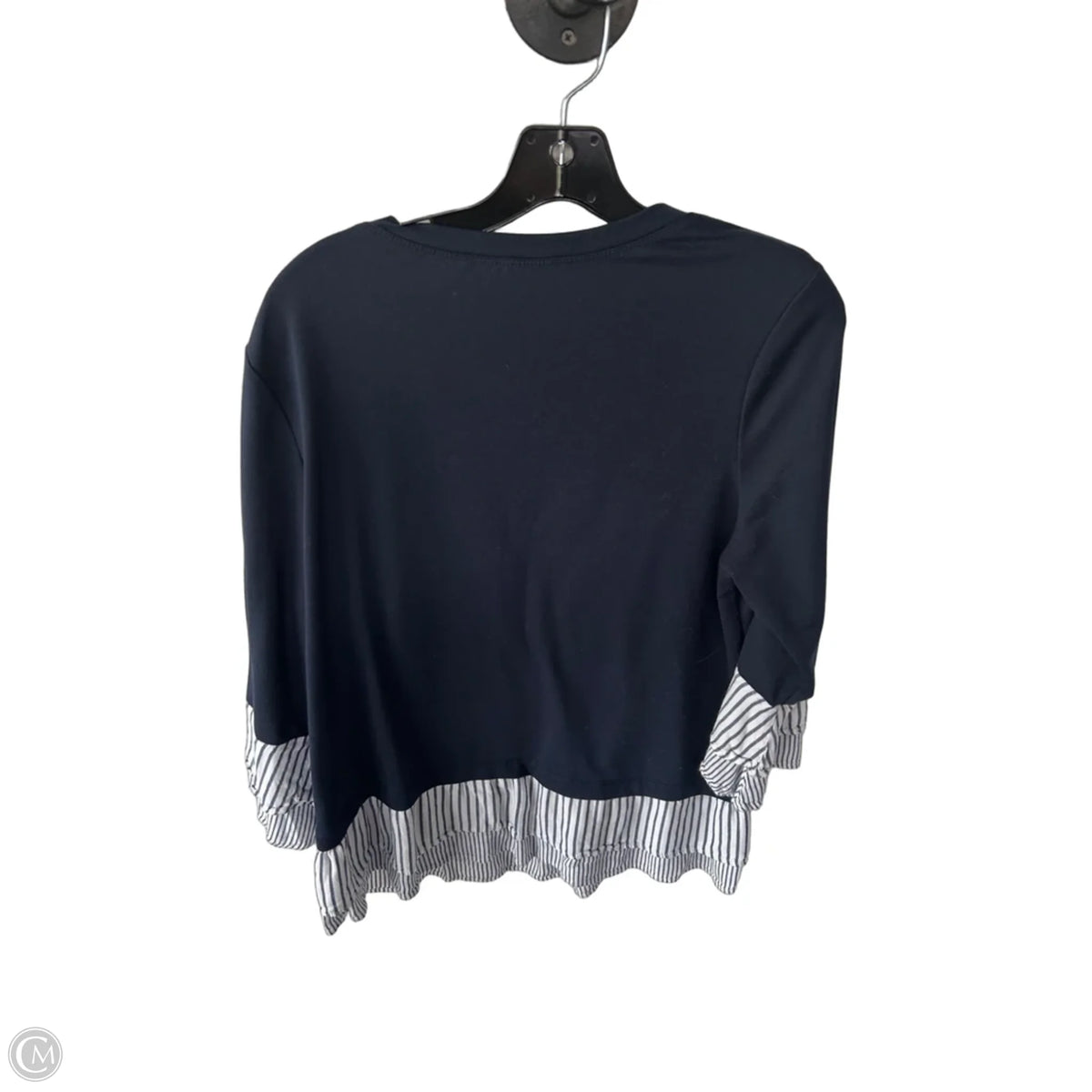 Top Long Sleeve By Apt 9 In Blue & White, Size: L