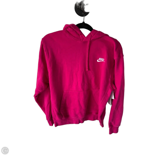 Sweatshirt Hoodie By Nike Apparel In Pink, Size: M