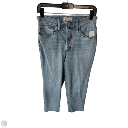 Jeans Straight By Madewell In Blue Denim, Size: 4