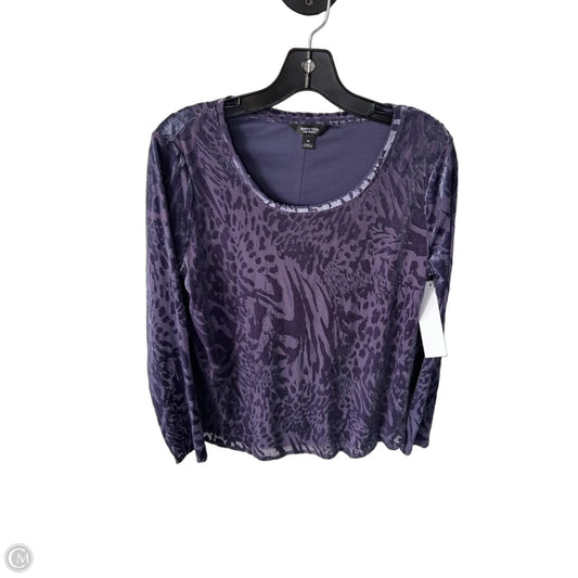 Top Long Sleeve By Simply Vera In Purple, Size: M